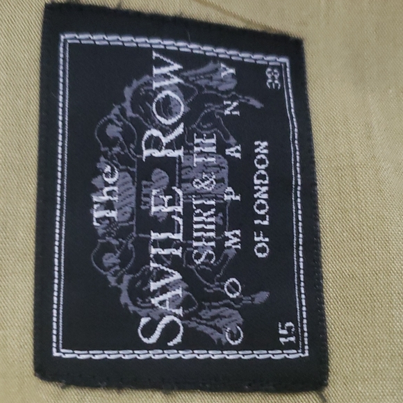 Savile Row chartreuse button down shirt - Picture 5 of 11